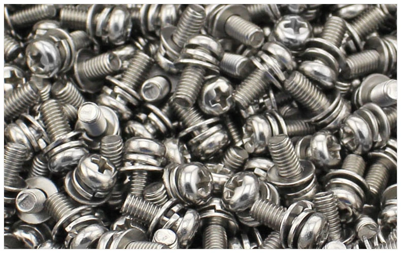 Stainless Steel Phillips Pan Head Combination Screw, Assembly Screw, Sem Screw